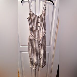 COPY - Universal Thread Stripe Linen Overall Jumpsuit SZ M